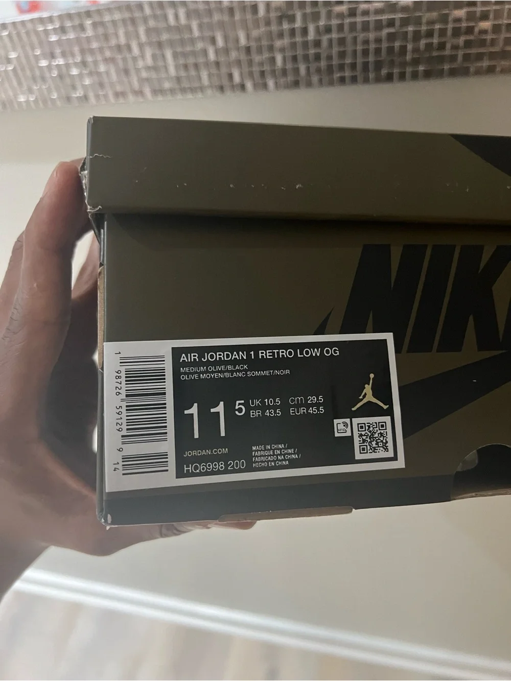 Nike Jordan 1 Low OG - White & Olive